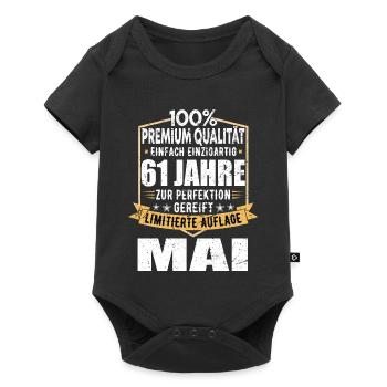 61 Years Anniversary Design Limited - Baby Premium short-sleeve bodysuit - black - Front