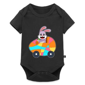 Voiture de Pâques Bunny - Body à manches courtes Premium Bébé - noir - Devant
