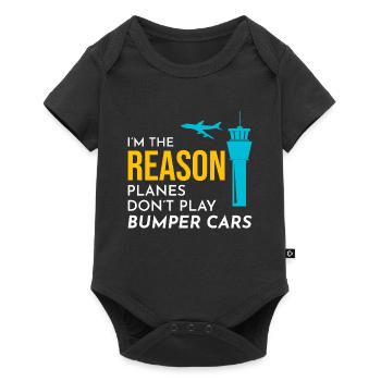 Contrôleur de la circulation aérienne ATC Aviation Humour Avion - Body à manches courtes Premium Bébé - noir - Devant