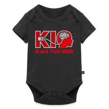 KI ist alles was du brauchst - Baby Premium Kurzarmbody - Schwarz - Vorne