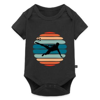 Gardien Soccer Silhouette Retro - Body à manches courtes Premium Bébé - noir - Devant