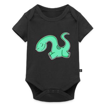 Dino Motif Dinosaur Green - Baby Premium short-sleeve bodysuit - black - Front