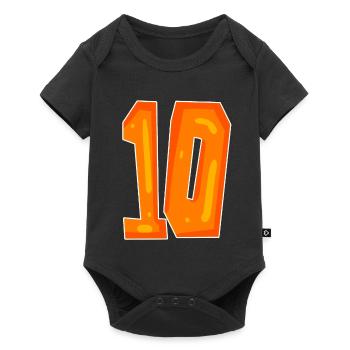 Dix 10 Numéro Orange - Body à manches courtes Premium Bébé - noir - Devant