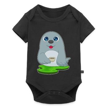 Seal Coffee Mug - Baby Premium short-sleeve bodysuit - black - Front