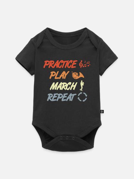 Waldhorn Motivation - Baby Premium Kurzarmbody - Schwarz