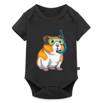 Plongée avec tuba pour hamster - Body à manches courtes Premium Bébé - noir - Devant