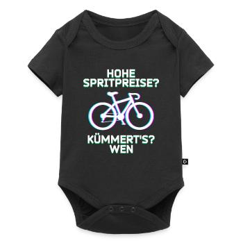 Tanken Statement Strom Elektrische Energie Fahrrad - Baby Premium Kurzarmbody - Schwarz - Vorne