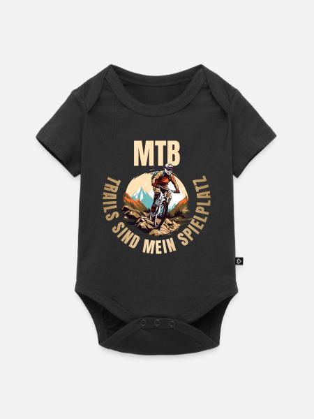 Trails sind mein Spielplatz - Baby Premium Kurzarmbody - Schwarz