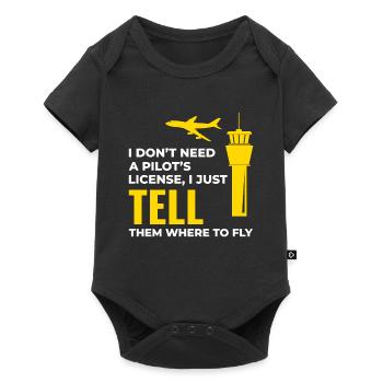Air Traffic Controller ATC Aviation Humor Airplane - Baby Premium short-sleeve bodysuit - black - Front
