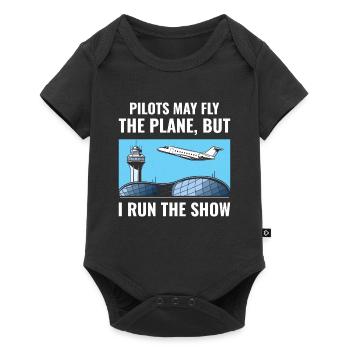 Air Traffic Controller ATC Aviation Humor Airplane - Baby Premium short-sleeve bodysuit - black - Front