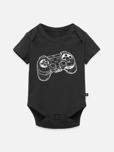 Videospiel Controller Zeichnung - Baby Premium Kurzarmbody - Schwarz