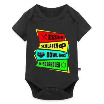 Eat Sleep Repeat bowling - Baby Premium short-sleeve bodysuit - black - Front