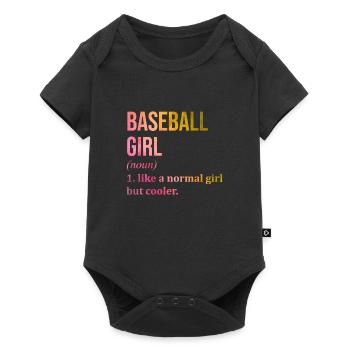 Base-ball - Body à manches courtes Premium Bébé - noir - Devant