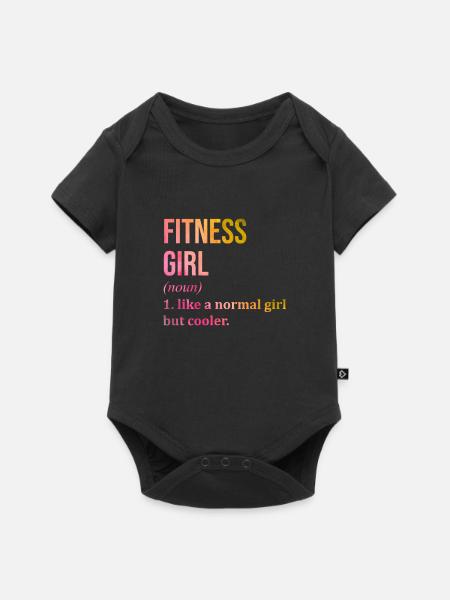Fitness Fitness Fitness - Baby Premium Kurzarmbody - Schwarz