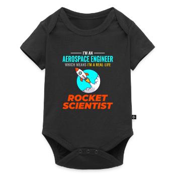 Aerospace Engineer Astronautical Rocket Scientist - Baby Premium short-sleeve bodysuit - black - Front