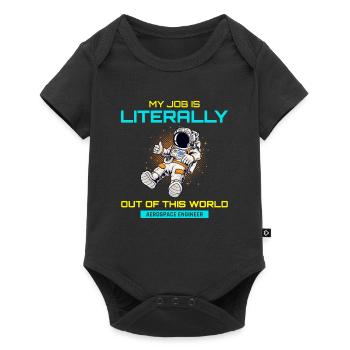 Aerospace Engineer Astronaut Rocket Scientist - Baby Premium short-sleeve bodysuit - black - Front