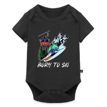 Winter Sports Skiing Statement Skiers Ice - Baby Premium short-sleeve bodysuit - black - Front