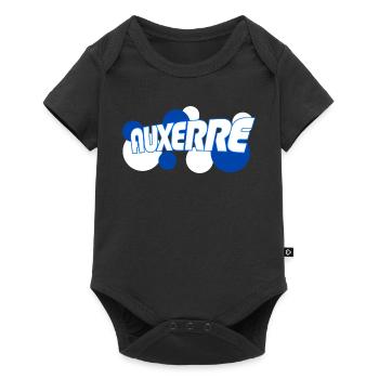 Auxerre Retro Typo Bleu - Body à manches courtes Premium Bébé - noir - Devant