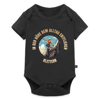 In der Höhe dem Alltag entfliehen - Baby Premium Kurzarmbody - Schwarz - Vorne