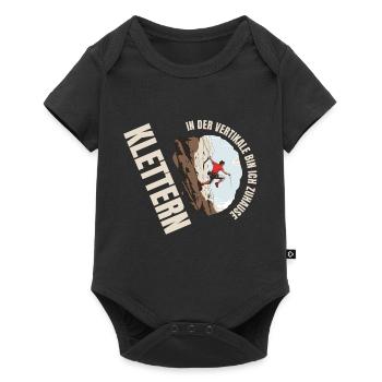 In der Vertikale bin ich Zuhause - Baby Premium Kurzarmbody - Schwarz - Vorne