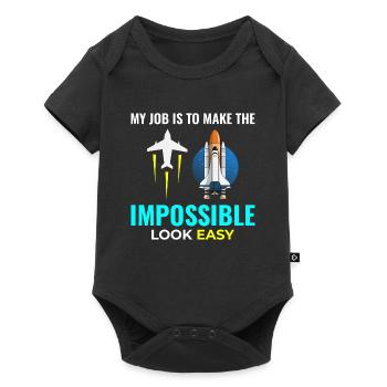 Aerospace Engineer Astronautical Rocket Scientist - Baby Premium short-sleeve bodysuit - black - Front
