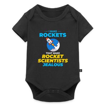 Aerospace Engineer Astronautical Rocket Scientist - Baby Premium short-sleeve bodysuit - black - Front