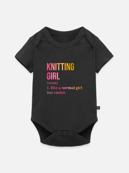 Stricken Stricken Stricken - Baby Premium Kurzarmbody - Schwarz