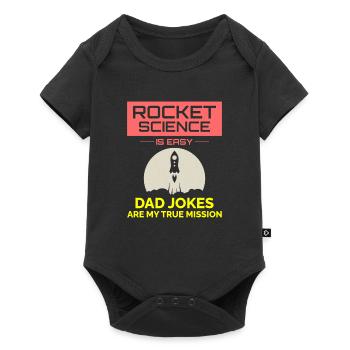 Aerospace Engineer Dad Jokes Rocket Scientist - Baby Premium short-sleeve bodysuit - black - Front