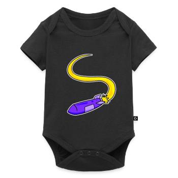 Motif fusée - Body à manches courtes Premium Bébé - noir - Devant