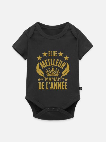 Beste Mutter des Jahres - Baby Premium Kurzarmbody - Schwarz