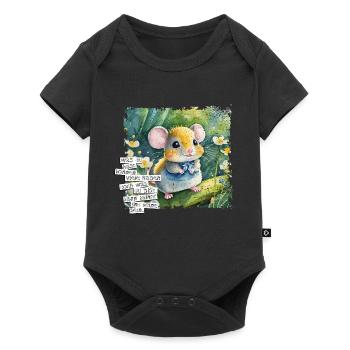 Was Du hast können viele haben - Maus Poster - Baby Premium Kurzarmbody - Schwarz - Vorne