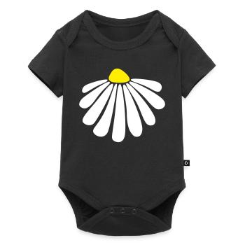 flower energy margarite blossom summer nature - Baby Premium short-sleeve bodysuit - black - Front