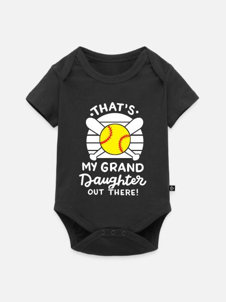 Softball Oma Opa - Baby Premium Kurzarmbody - Schwarz