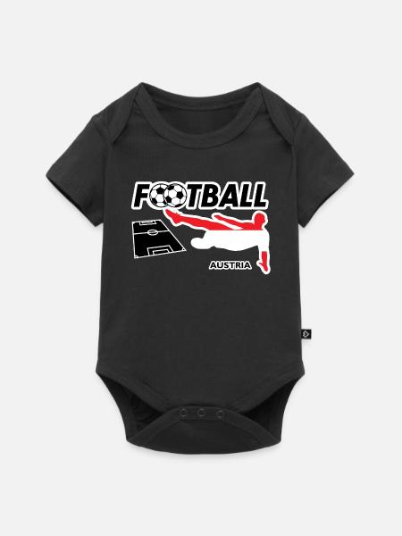 Fièvre du football Autriche - Body à manches courtes Premium Bébé - noir