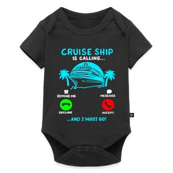 Kreuzfahrt Sommerurlaub - Baby Premium Kurzarmbody - Schwarz - Vorne