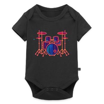 Drums Graphics - Baby Premium short-sleeve bodysuit - black - Front