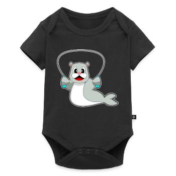 Seal Jumping Rope Skipping Rope Fitness - Baby Premium short-sleeve bodysuit - black - Front