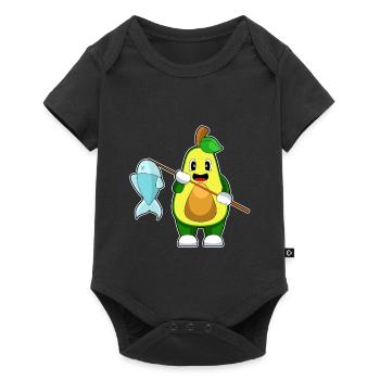 Pêche au poisson pêcheur avocat - Body à manches courtes Premium Bébé - noir - Devant