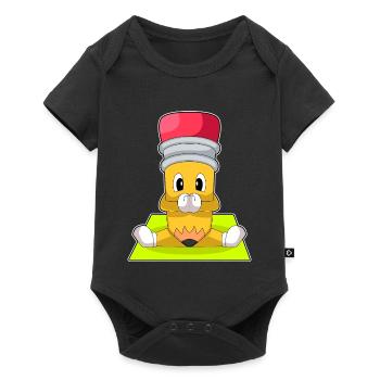 Crayon Yoga Fitness Gymnastique - Body à manches courtes Premium Bébé - noir - Devant