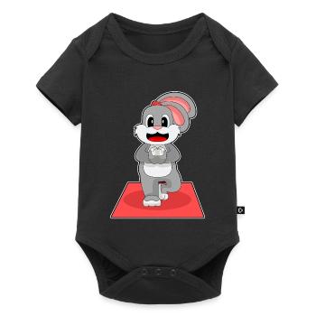 Rabbit Yoga Fitness Gymnastics - Baby Premium short-sleeve bodysuit - black - Front