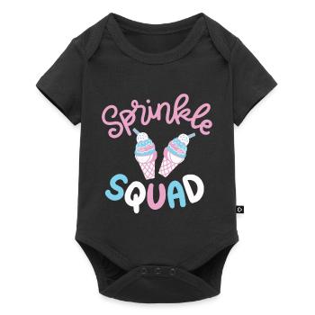 Eiscreme - Baby Premium Kurzarmbody - Schwarz - Vorne