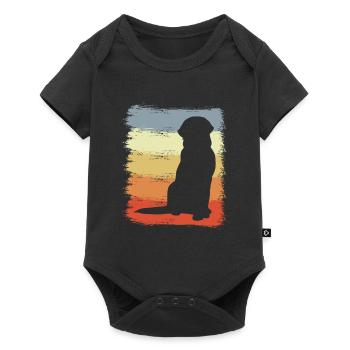 Dog Drawing Vintage Look - Baby Premium short-sleeve bodysuit - black - Front