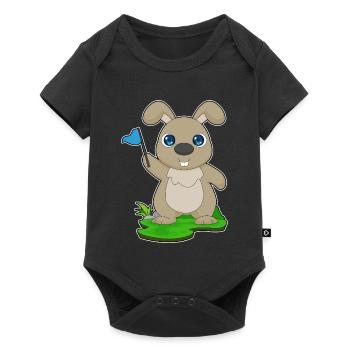 Rabbit Flag - Baby Premium short-sleeve bodysuit - black - Front