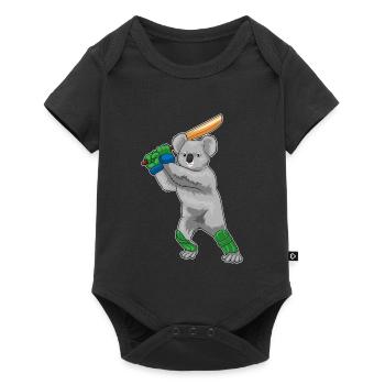 Koala Cricket Cricket Bats - Baby Premium short-sleeve bodysuit - black - Front