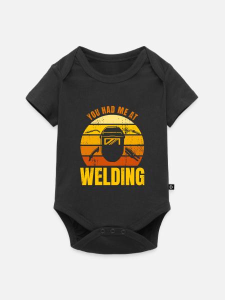 Schweißer Witz - Baby Premium Kurzarmbody - Schwarz