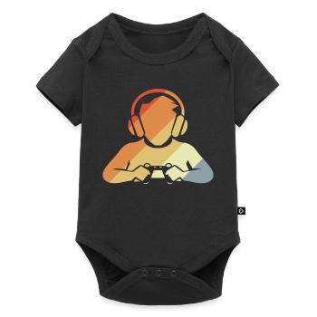Look rétro gamer - Body à manches courtes Premium Bébé - noir - Devant