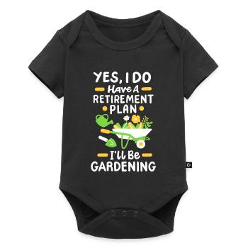 Garten Gartenarbeit Pflanzen - Baby Premium Kurzarmbody - Schwarz - Vorne