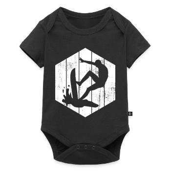 Surfer Sketch - Baby Premium short-sleeve bodysuit - black - Front