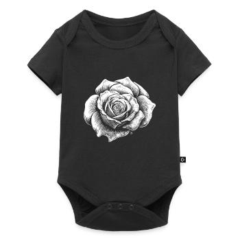 Pink lines in white - Baby Premium short-sleeve bodysuit - black - Front