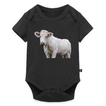 Cow - Baby Premium short-sleeve bodysuit - black - Front